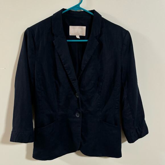 Banana Republic Jackets & Blazers - Banana Republic 100% Linen Dark Blue Blazer